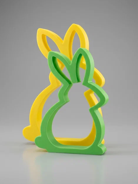 Easter Bunny – Mô hình thỏ in 3D dạng Outline - Image 1