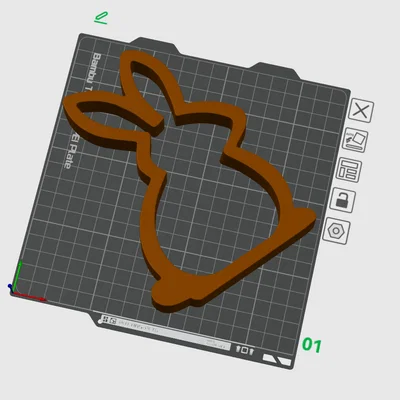 Easter Bunny – Mô hình thỏ in 3D dạng Outline