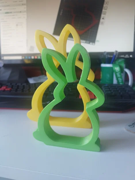 Easter Bunny – Mô hình thỏ in 3D dạng Outline - Image 3