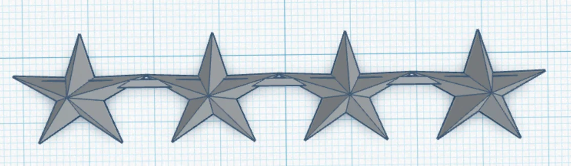 Mô hình 3D phù hiệu cấp bậc sĩ quan Không quân (Air Force Officer Ranks) - Image 8