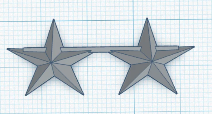 Mô hình 3D phù hiệu cấp bậc sĩ quan Không quân (Air Force Officer Ranks) - Image 9