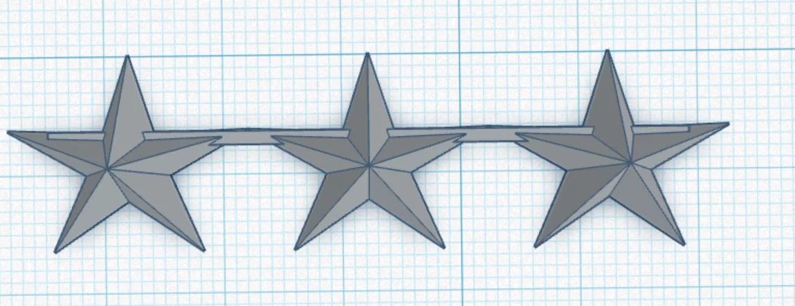 Mô hình 3D phù hiệu cấp bậc sĩ quan Không quân (Air Force Officer Ranks) - Image 10