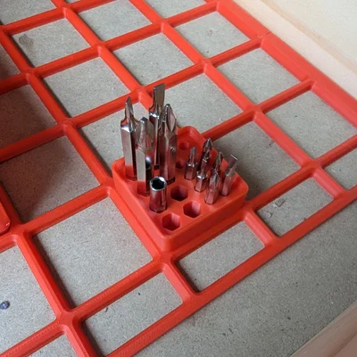 Khay cắm mũi vít Gridfinity 1x1 - Giải pháp sắp xếp đồ nghề gọn gàng