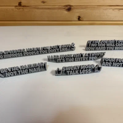 Bảng hiệu để bàn truyền cảm hứng làm việc (3D Printed)