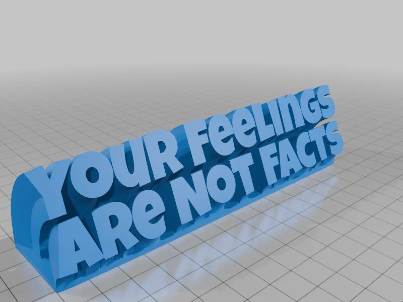 Mô hình để bàn trang trí tạo động lực Your Feelings Are Not Facts - Image 1