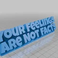 Mô hình để bàn trang trí tạo động lực Your Feelings Are Not Facts - Thumbnail 1