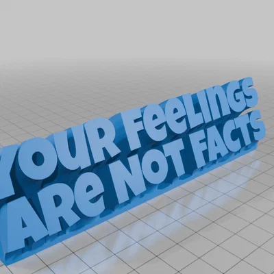 Mô hình để bàn trang trí tạo động lực Your Feelings Are Not Facts