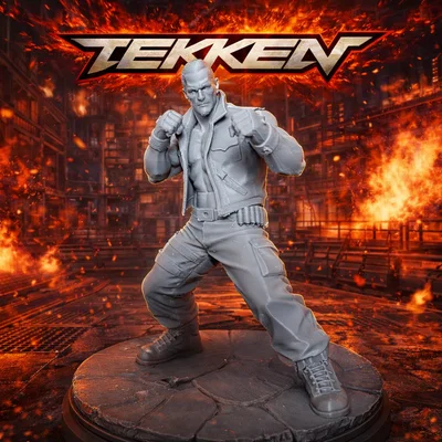 Mô hình 3D nhân vật Bryan Fury từ game Tekken ấn tượng