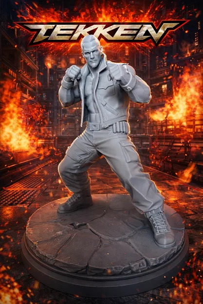 Mô hình 3D nhân vật Bryan Fury từ game Tekken ấn tượng - Image 2