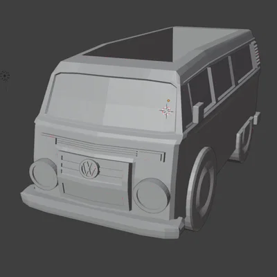Mô hình xe VW T2 Kombi để đồ trang trí in 3D độc đáo