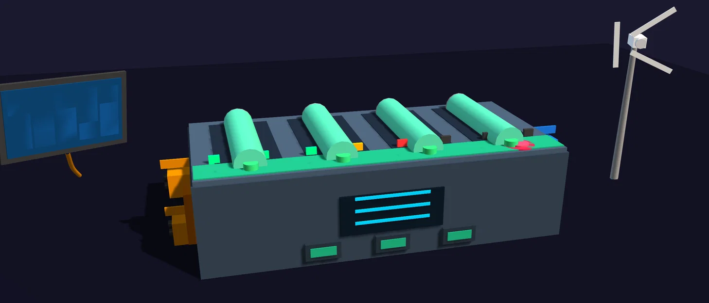 Mẫu in 3D trạm sạc pin năng lượng mặt trời và điện gió đa năng - Image 1