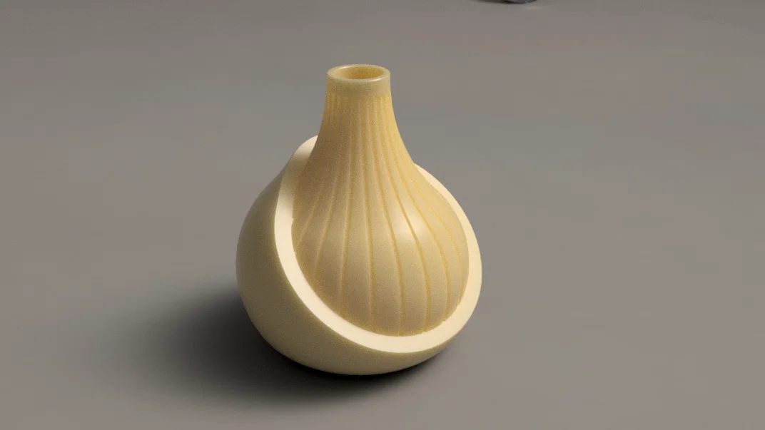 Bình Hoa Hành Hữu Cơ Có Rãnh - Decor Tối Giản - Image 2