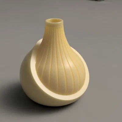Bình Hoa Hành Hữu Cơ Có Rãnh - Decor Tối Giản