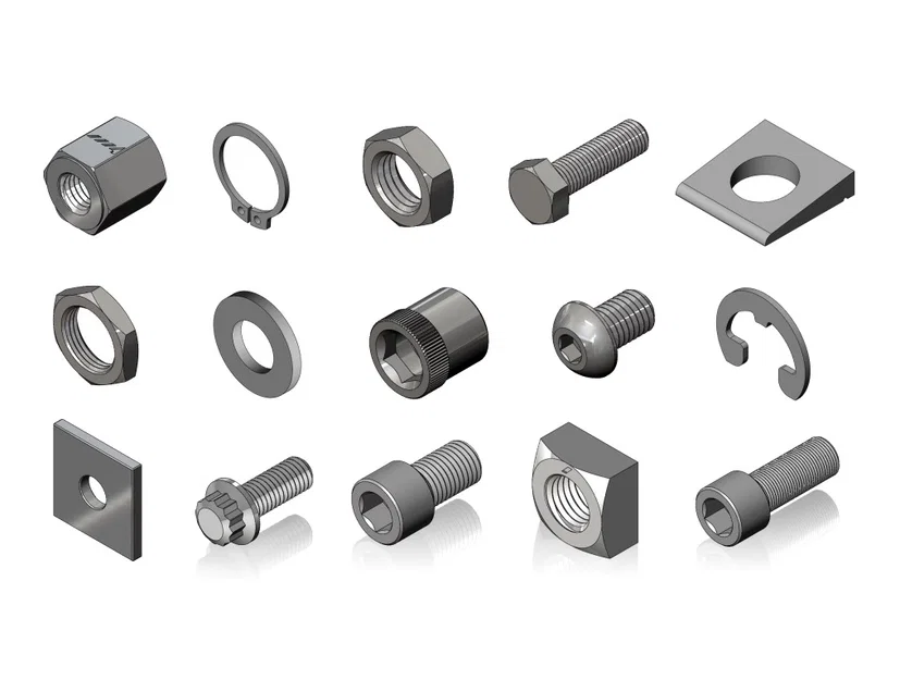 STL linh kiện phần cứng - Bu lông, Đai ốc & Vòng đệm - Image 7