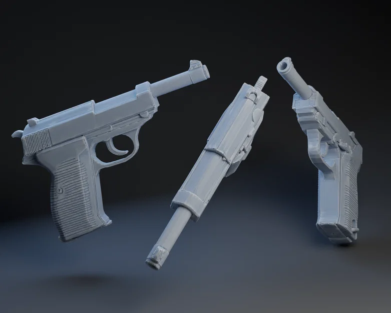 Mô hình súng Walther P38 3D Replica sắc nét, chi tiết cao - Image 1