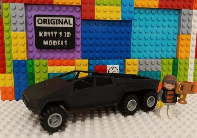 Mô hình LEGO Tesla Cybertruck 6x6 in 3D độc đáo - Image 2