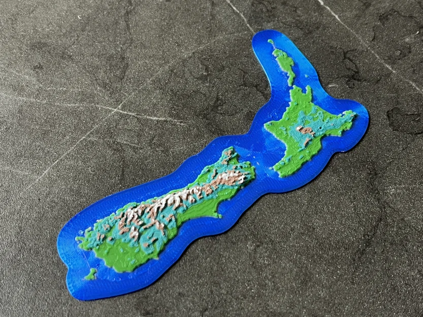 Aotearoa New Zealand - Bản đồ địa hình 3D - Image 1