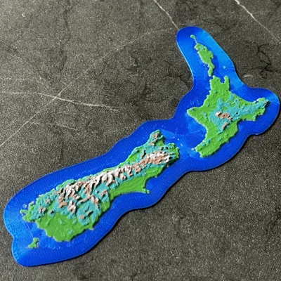 Aotearoa New Zealand - Bản đồ địa hình 3D
