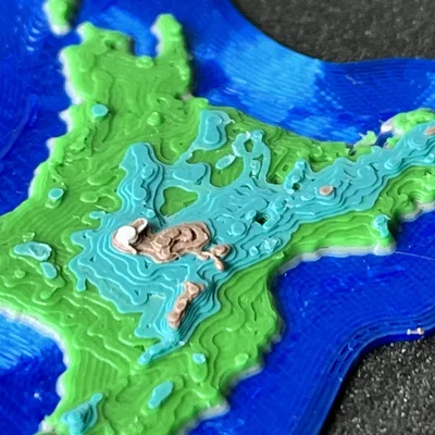 Aotearoa New Zealand - Bản đồ địa hình 3D