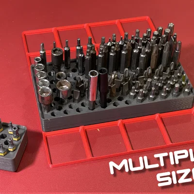 Khay Đựng Mũi Khoan Lục Giác Gridfinity Với Lỗ Rộng Hơn