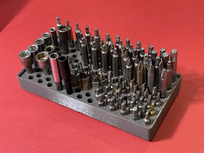 Khay Đựng Mũi Khoan Lục Giác Gridfinity Với Lỗ Rộng Hơn - Image 3