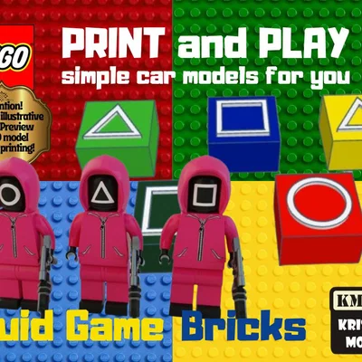 Mô hình gạch LEGO phong cách Squid Game độc đáo cho dân in 3D