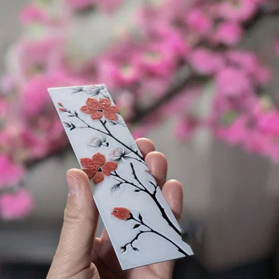 Cherry Blossom Bookmark - Single Flowers (Kẹp sách hoa anh đào)