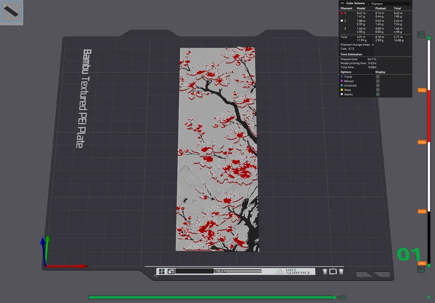 Cherry Blossom Bookmark - HueForge - Image 6