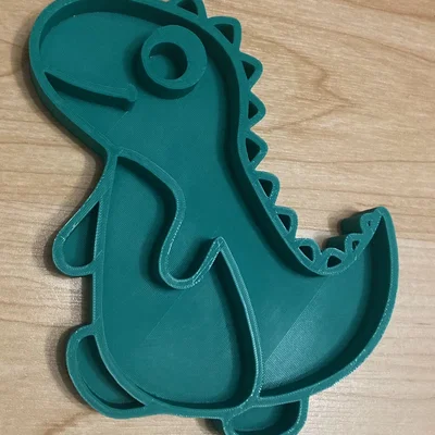 Khay phân loại đồ chơi hình khủng long T-rex cho bé