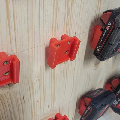 Giá treo pin Milwaukee M18 - Phụ kiện 3D cho xưởng gọn gàng