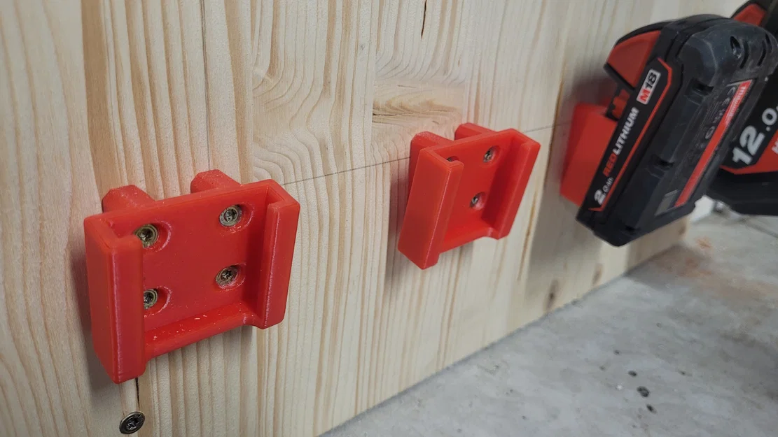 Giá treo pin Milwaukee M18 - Phụ kiện 3D cho xưởng gọn gàng - Image 5