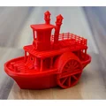 Mô hình tàu hơi nước bánh guồng cổ điển kèm đế trưng bày (Visual Benchy) - Thumbnail 3