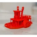 Mô hình tàu hơi nước bánh guồng cổ điển kèm đế trưng bày (Visual Benchy) - Thumbnail 4