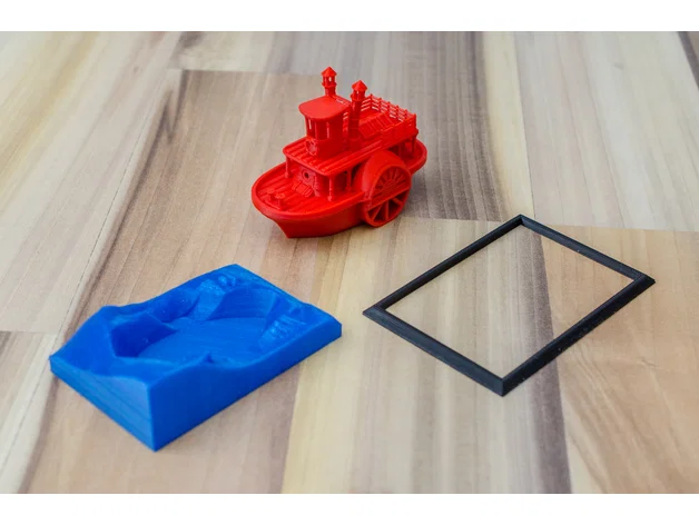 Mô hình tàu hơi nước bánh guồng cổ điển kèm đế trưng bày (Visual Benchy) - Image 5