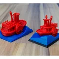 Mô hình tàu hơi nước bánh guồng cổ điển kèm đế trưng bày (Visual Benchy) - Thumbnail 6