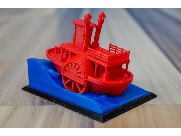 Mô hình tàu hơi nước bánh guồng cổ điển kèm đế trưng bày (Visual Benchy) - Image 8
