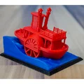 Mô hình tàu hơi nước bánh guồng cổ điển kèm đế trưng bày (Visual Benchy) - Thumbnail 8