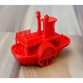 Mô hình tàu hơi nước bánh guồng cổ điển kèm đế trưng bày (Visual Benchy) - Thumbnail 9