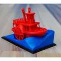 Mô hình tàu hơi nước bánh guồng cổ điển kèm đế trưng bày (Visual Benchy) - Thumbnail 10
