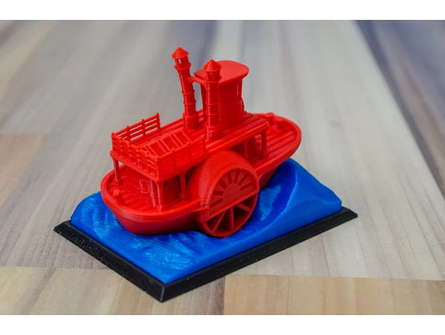 Mô hình tàu hơi nước bánh guồng cổ điển kèm đế trưng bày (Visual Benchy) - Image 12