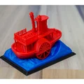 Mô hình tàu hơi nước bánh guồng cổ điển kèm đế trưng bày (Visual Benchy) - Thumbnail 12