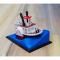 Mô hình tàu hơi nước bánh guồng cổ điển kèm đế trưng bày (Visual Benchy) - Thumbnail 15