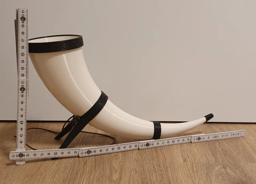 Sừng uống rượu Viking (Viking Drinking Horn) - Bản in 3D 0.5 lít - Image 2