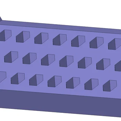 Khay đựng đầu vít lục giác (Hex bit holder) - Gọn gàng, dễ in