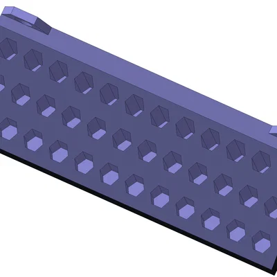 Khay đựng đầu vít lục giác (Hex bit holder) - Gọn gàng, dễ in