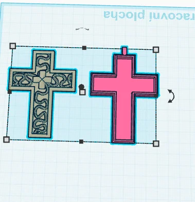 Mô hình mặt dây chuyền thánh giá phong cách Squid Game (File STL) - Image 1