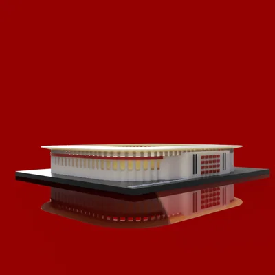 Mô hình 3D sân vận động Enrique Roca (Real Murcia CF) chi tiết