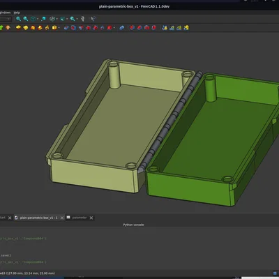Hộp đựng dụng cụ parametric in liền khối (Print-in-place) dành cho FreeCAD