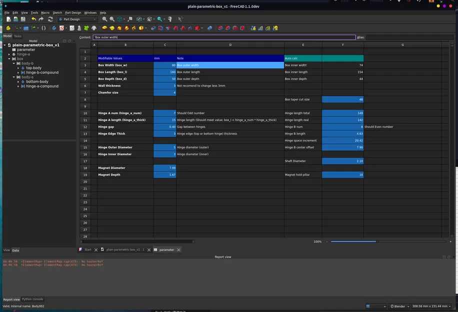 Hộp đựng dụng cụ parametric in liền khối (Print-in-place) dành cho FreeCAD - Image 2