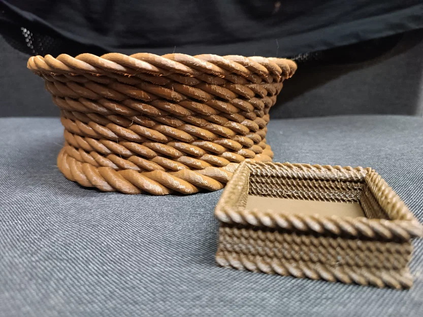 Giỏ Đựng Đồ Họa Tiết Dây Thừng (Basket Rope) In 3D Đẹp Mắt - Image 1